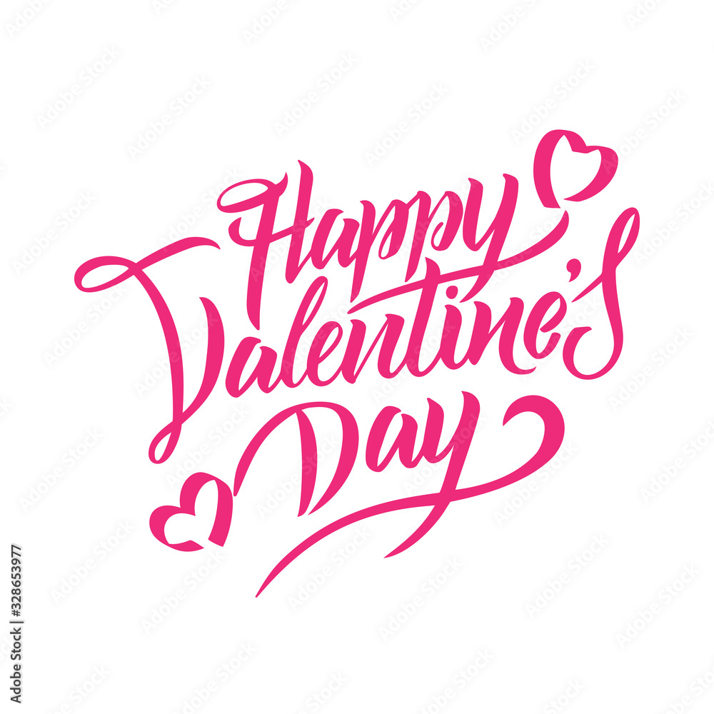 Happy Valentines Day typography vector design for greeting cards and poster. Valentines Day text on a white background. Design template celebration. Vector illustration.