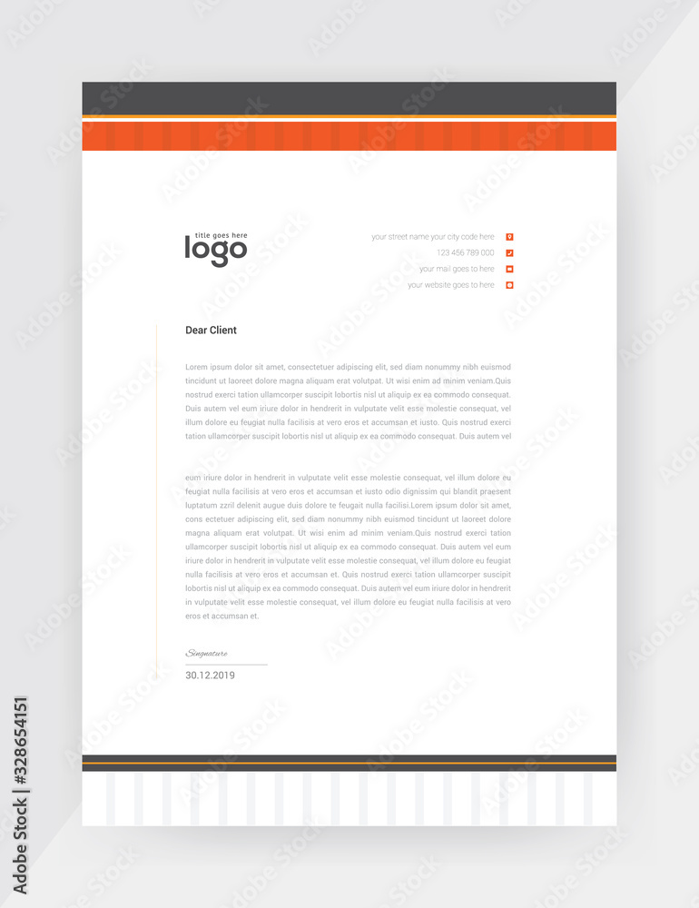 Business style letter head templates for your project design.