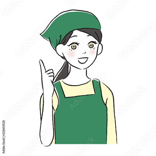エプロン　女性