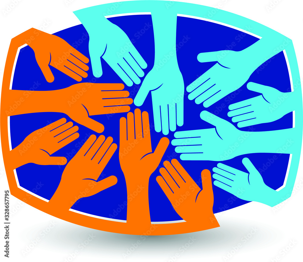 Fototapeta premium teamwork logo