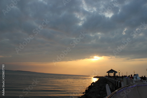 sunset on the sea at Taiwan