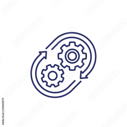 Fotografija ongoing process, cycle icon, line
