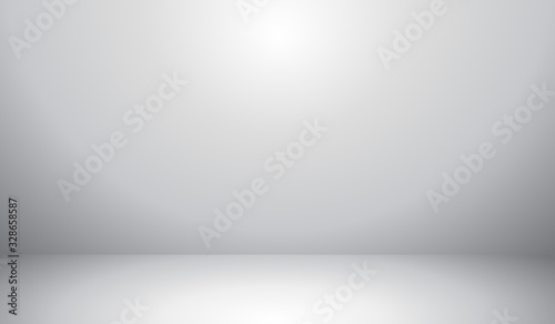 Blank Light Grey White Studio Background Template Vector Illustration