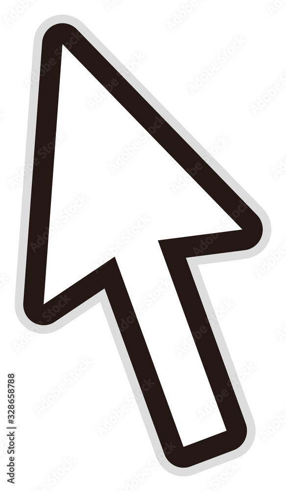 isolated vector illustration of white cursor isolated vector illustration of white cursor