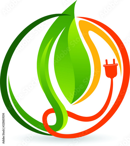 green energy plug logo
