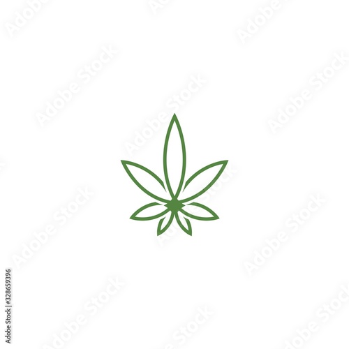Fototapeta Naklejka Na Ścianę i Meble -  Canabis leaf logo
