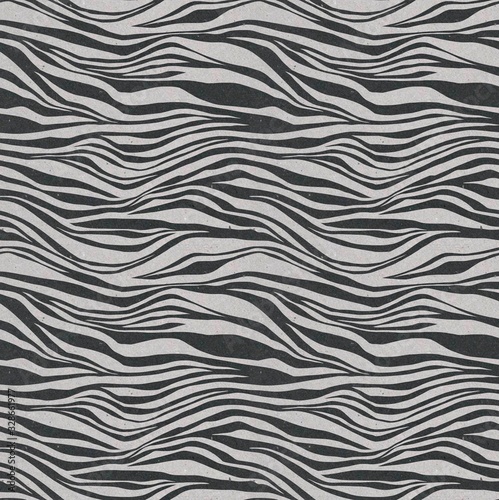 Seamless zebra pattern with lines. 