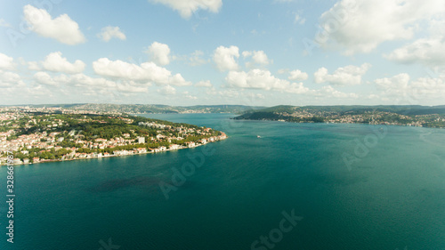 istanbul Bosphorus aerial photo shot in sunny and cloudy day  © lotusstock