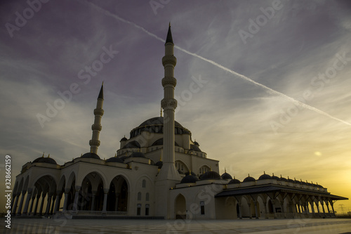 The Sharjah Mosque, is the largest mosque in the Emirate of Sharjah, the United Arab Emirates photo