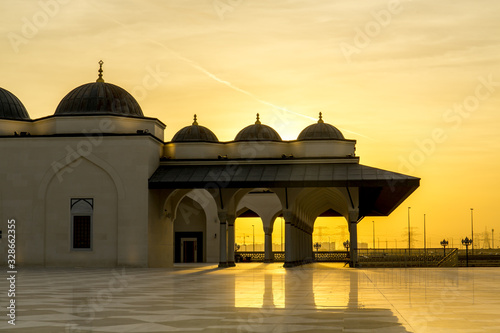 The Sharjah Mosque, is the largest mosque in the Emirate of Sharjah, the United Arab Emirates photo