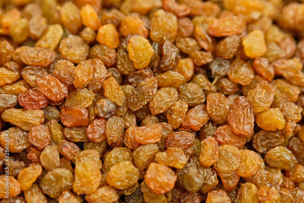 Background and texture of dry raisins. Background and texture of dry raisins.