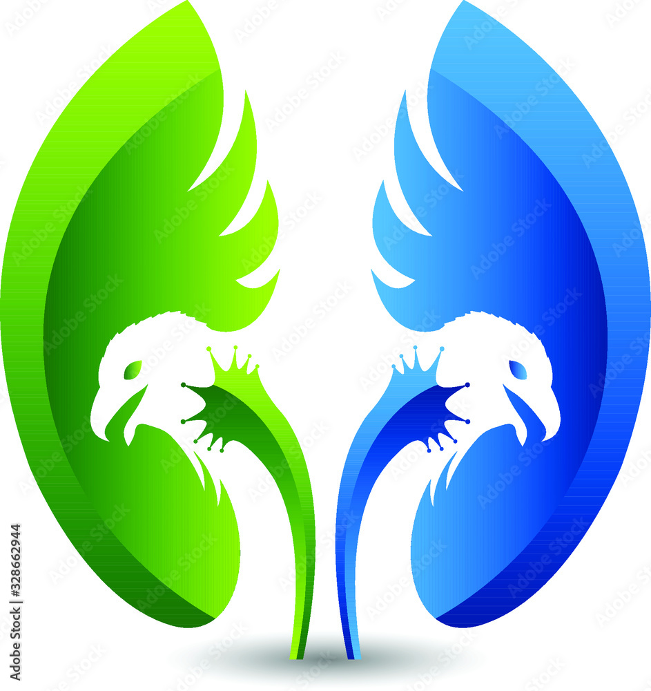 Obraz premium kidney shape & eagle logo