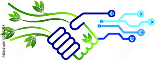 environmental and electronics friendly logo