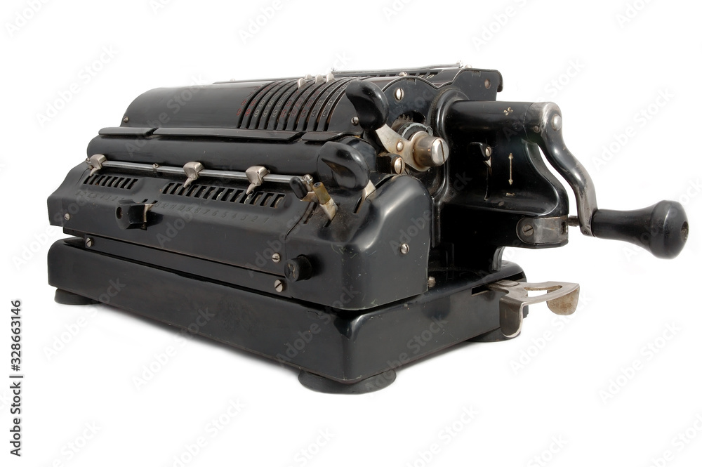 Old counting machine, arithmometer Old counting machine, arithmometer