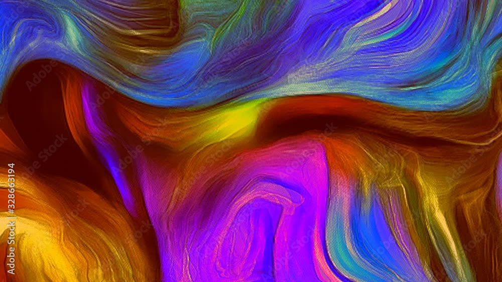 Abstract flow of multi colors and lines