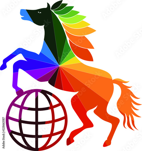 colourful horse logo