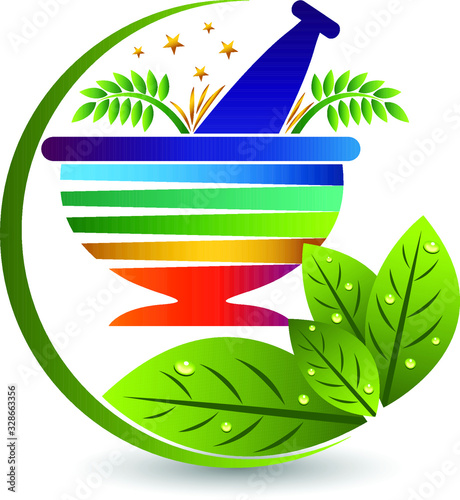 Ayurveda medicine logo 