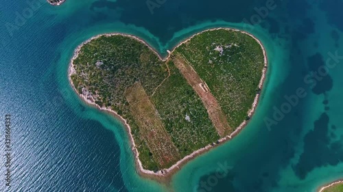 Heart shaped island Croatia