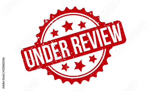 Under Review Rubber Stamp. Red Under Review Rubber Grunge Stamp Seal Vector Illustration - Vector