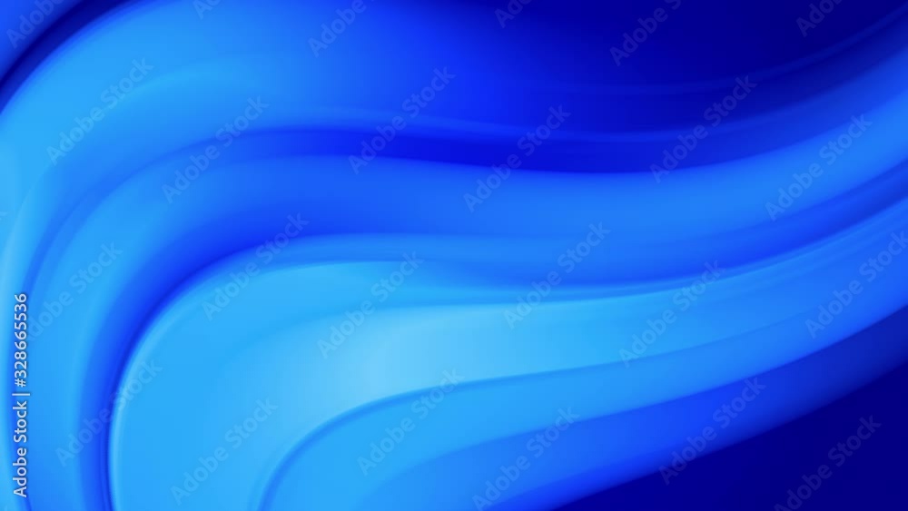 Creative abstract blue background with liquid abstract gradient of bright blue colors mix slowly. 4k smooth seamless looped animation of paint. Twisted curved lines 7