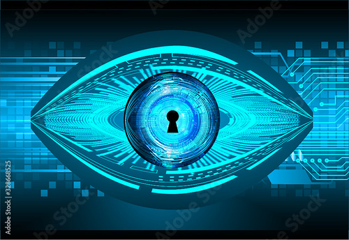 Closed Padlock on digital background, cyber security