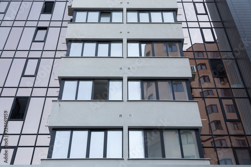Modern facade of a multi storey building.