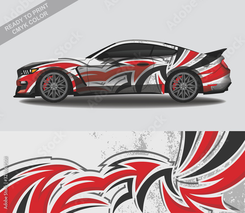 Car wrap decal design vector  custom livery race rally car vehicle sticker and tinting.