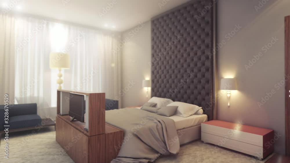 Luxurious hotel lobby with large sofas. Realistic visualisation. Luxurious hotel lobby with large sofas. Realistic visualisation.