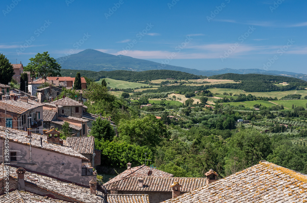 Obraz premium Montepulciano Tuscany, Italy. Landscape