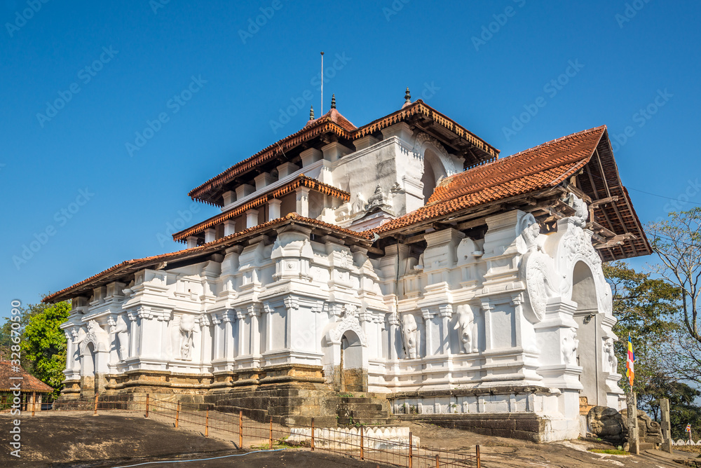 View at the Buddhist Temple Lankatilaka Vihara in Mahanuvara - Sri Lanka View at the Buddhist Temple Lankatilaka Vihara in Mahanuvara - Sri Lanka