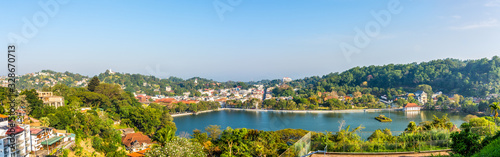 Panoramic view at the City of Kandy in Sri Lanka