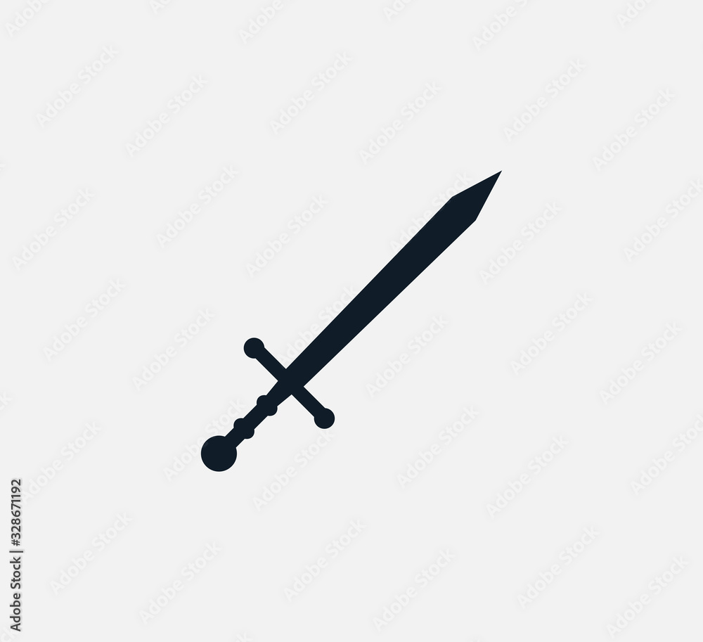 Sword icon vector logo design template Sword icon vector logo design template