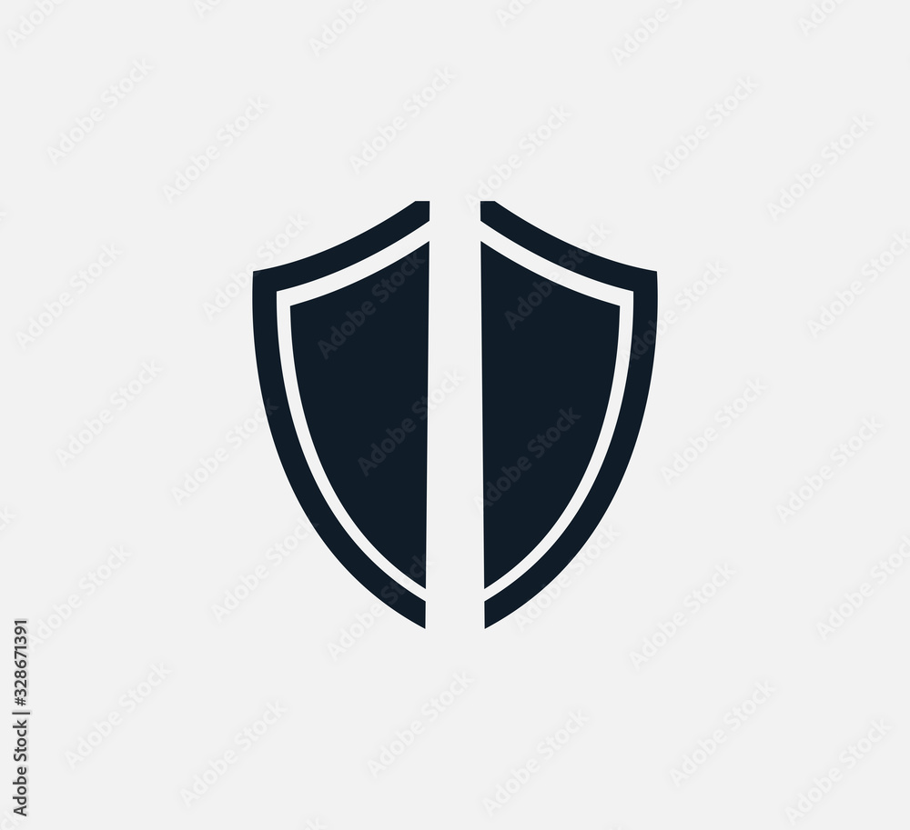 Shield and sword icon vector logo design template Shield and sword icon vector logo design template