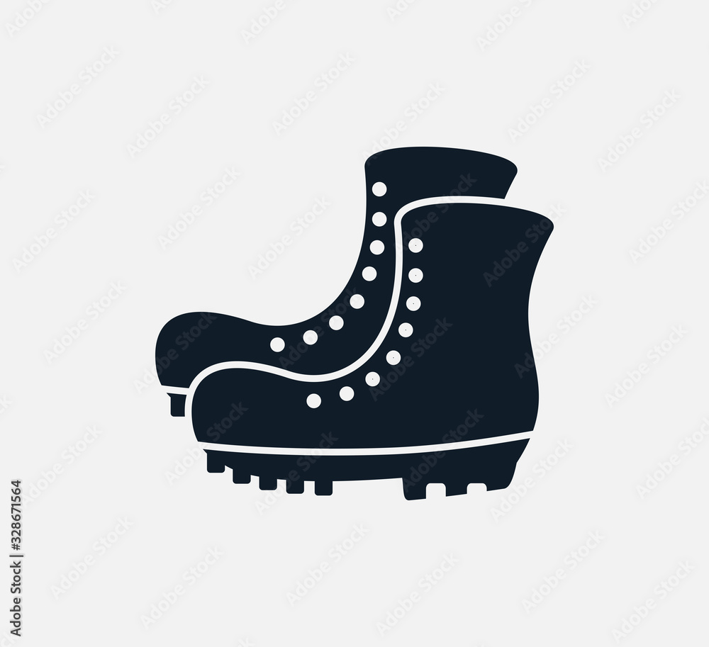 Military shoe icon vector logo design template Military shoe icon vector logo design template