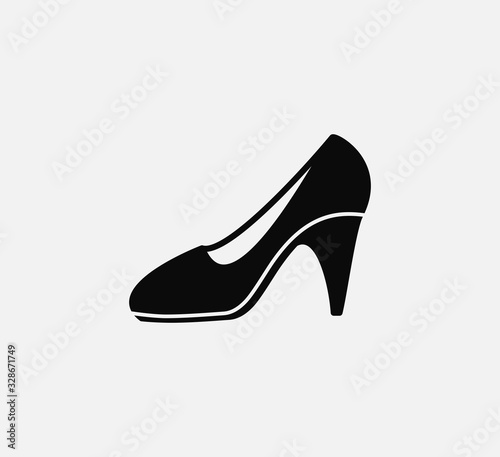Women shoes icon vector logo design template