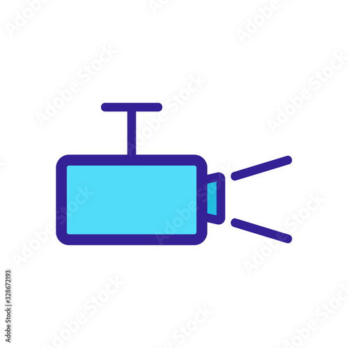 video projector icon vector. Thin line sign. Isolated contour symbol illustration