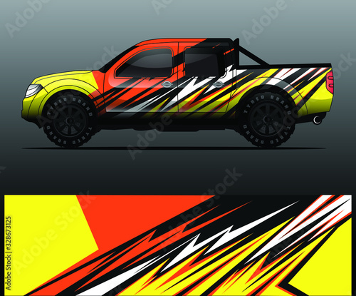 truck decal graphic wrap vector  abstract background