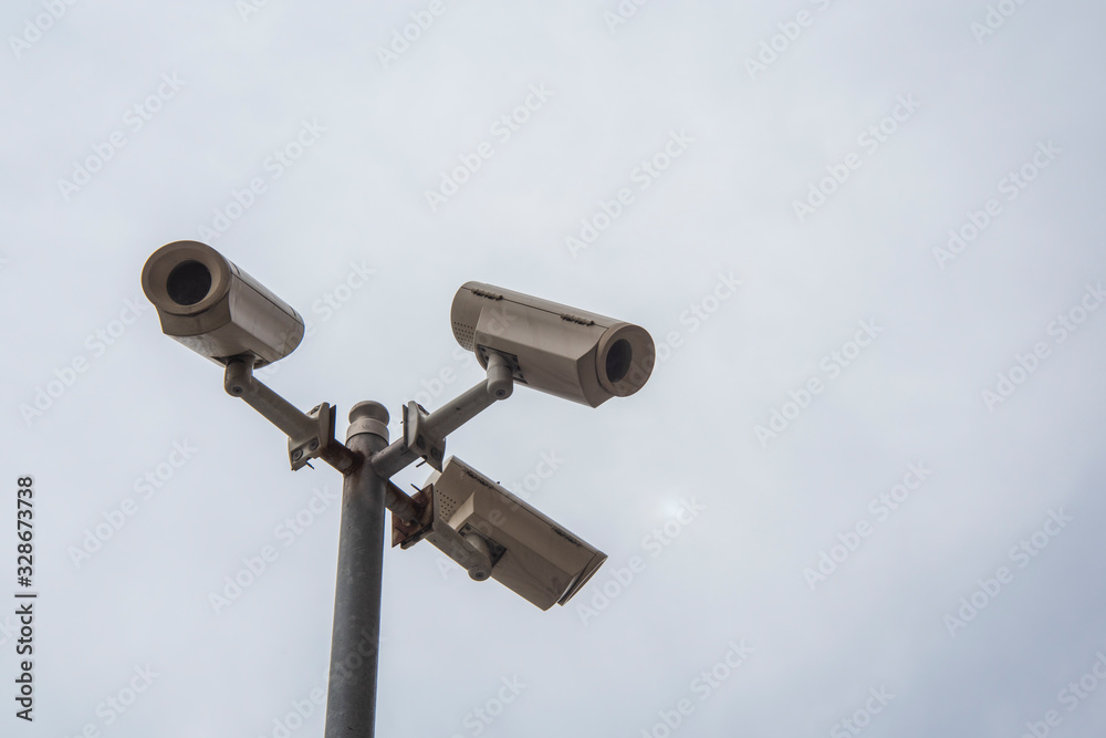 CCTV security cameras in the city CCTV security cameras in the city