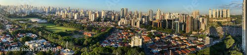 Panoramic view of the city of Sao Paulo  Brazil  South America. 