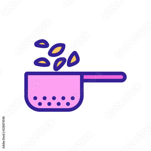 Delicious pasta icon vector. Thin line sign. Isolated contour symbol illustration