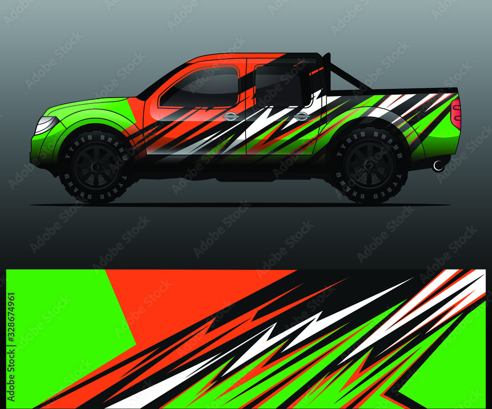 truck decal graphic wrap vector, abstract background truck decal graphic wrap vector, abstract background