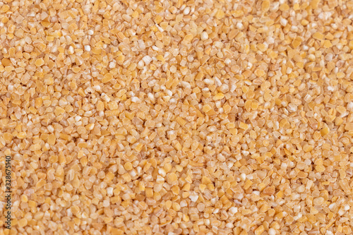 Raw cereal food know as Bulgur, Dalia or Daliya.