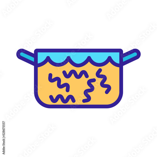 pasta from wheat icon vector. Thin line sign. Isolated contour symbol illustration