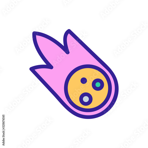 meteorite icon vector. Thin line sign. Isolated contour symbol illustration
