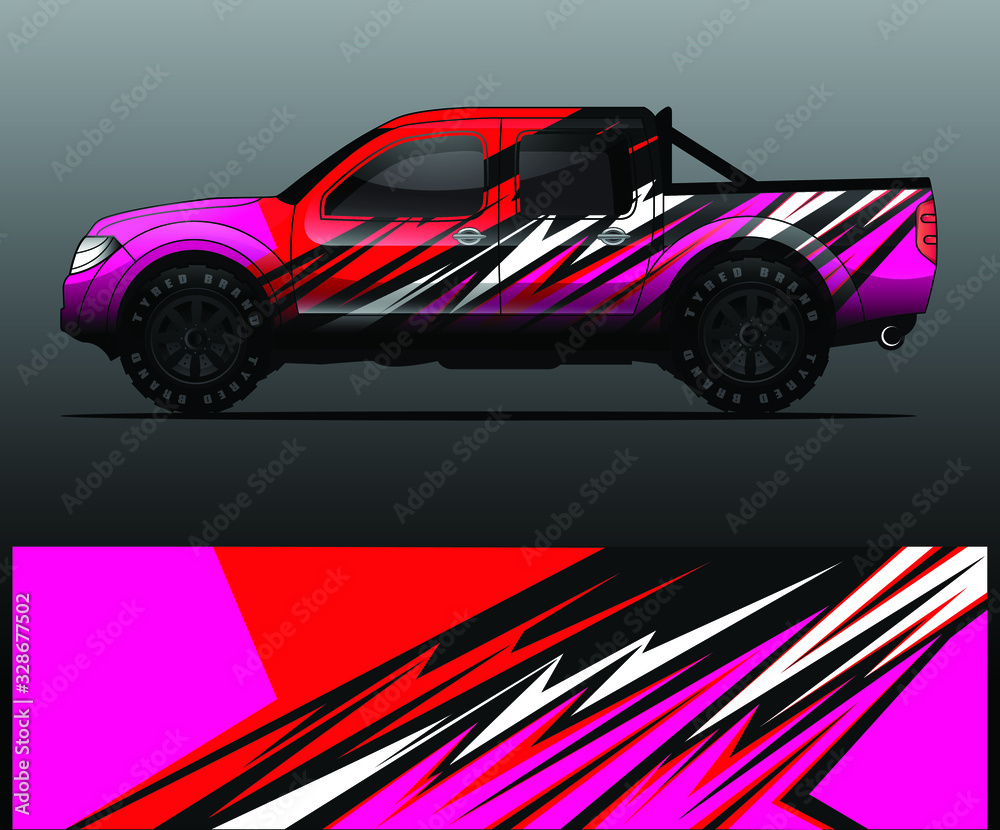 truck decal graphic wrap vector, abstract background truck decal graphic wrap vector, abstract background
