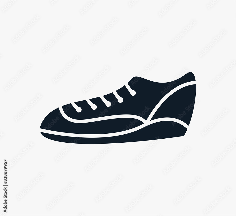 The shoes icon vector logo design template The shoes icon vector logo design template