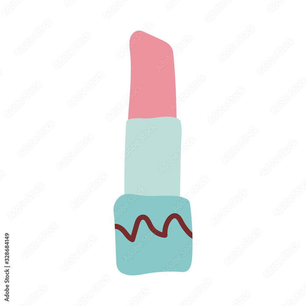 lipstick open on white background