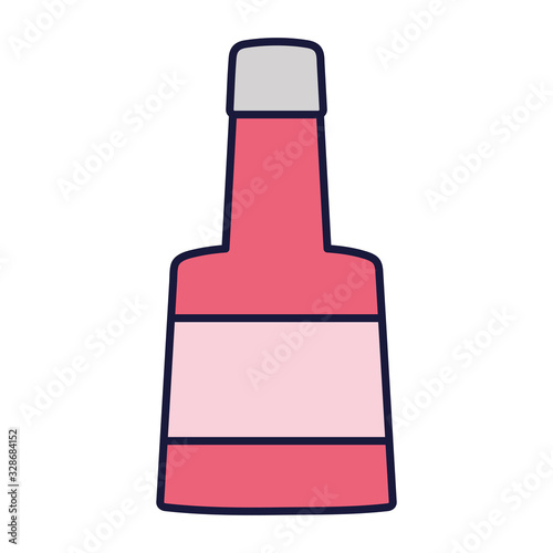 sauce bottle food cartoon icon style design
