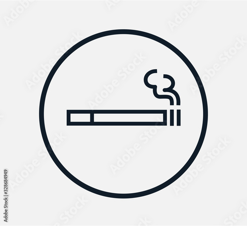 Smoke icon vector logo flat style