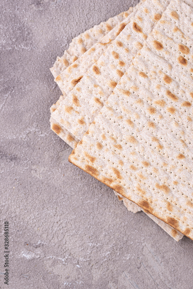 Traditional ritual Jewish bread matzah